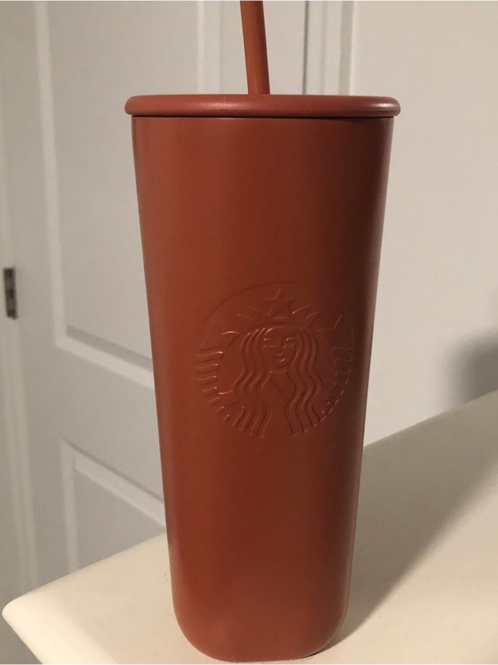 Starbucks Matte Terracotta Reusable Tumbler with Straw